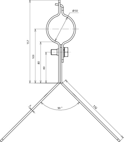 Dehn Edelstahl-Befestigungsbügel mit Klampe für 50mm Rohre - 105341
