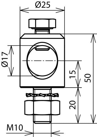Dehn-Klemmbolzen D 16mm Stst mit Schraube Mutter und Scheibe - 106309