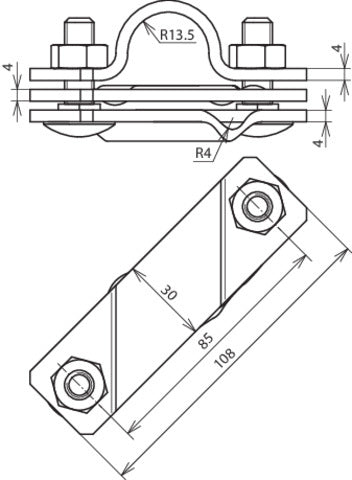 Dehn-Verbindungsschelle für Rohrerder St Tzn D 27mm - 640015