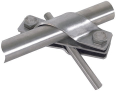 Dehn StSt Anschlussbügel für Erdungsstangen V4A D25mm Rd 7-10mm Fl-40 - 649015