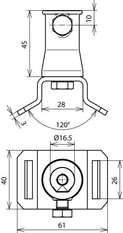 Dehn Stainless Steel Tensioning Strap Clip With Socket - 106322