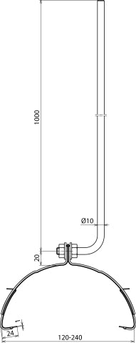 Dehn FS 10 1000 FG AL V2A Faltenbalgziegel - 123109