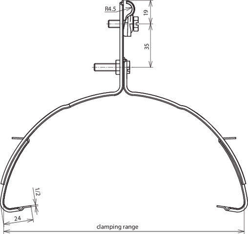 Dehn Adjustable Roof Conductor Holder CU For RD 6-10mm - 202027