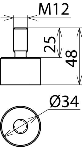 Dehn Schweissverbinder Gewindebolzen M12x25mm St/GalZn Kit - 705501