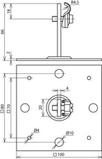 Dehn Quick Roof Leitungshalter mit Befestigungsplatte - 202060