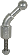 Feste Kugelspitze D=25mm abgewinkelt 45 Grad mit Gewindebolzen M16x4 - 756645