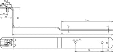 Dehn Schnelldach-Leitungshalter StSt Rd 6-10mm L 260mm - 202901