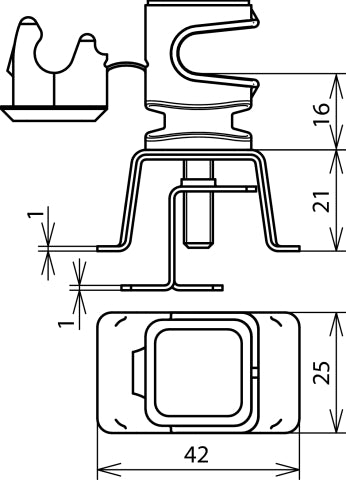 Dehn Roof Cond Ziegelsnap Stst 4-16mm Dehnsnap H16mm Grau Kunststoff - 204049