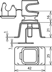 Dehn Roof Cond Ziegelsnap Stst 4-16mm Dehnsnap H16mm Grau Kunststoff - 204049