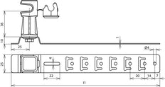 Dehn Dachleitungshalterung StSt Kunststoff Grau H36mm Rd 8mm - 204189 [2 Stück]