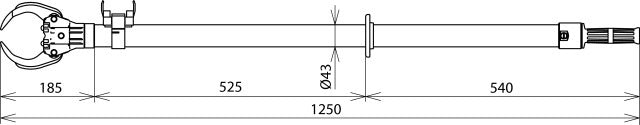 Dehn gerade Sicherung Zange bis zu 36KV D30-90mm L1250mm - 765041