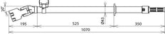 Dehn Sicherungszange gewinkelt für bis zu 36KV D30-90mm L 1070mm - 765050