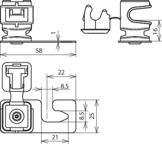 Dehn Roof Cond Holder For Corrugated Sheet Roofs Prof - 204916 [2 pieces]