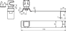 Dehn Dachverbinder Flexisnap Edelstahl grau Strebe - 204935 [2 Stück]