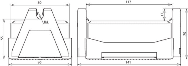 Dehn Dachleitungshalter FB2 für Flachdächer mit Block C35/45 - 253050 [2 Stück]