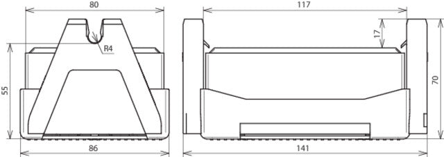 Dehn Flat Roof Conductor Holder FB2 With Block C35/45 Double Holder - 253060 [2 pieces]