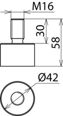 Dehn Schweißen Typ Stecker Gewindebolzen M16X30mm St GalZn Kit - 755501