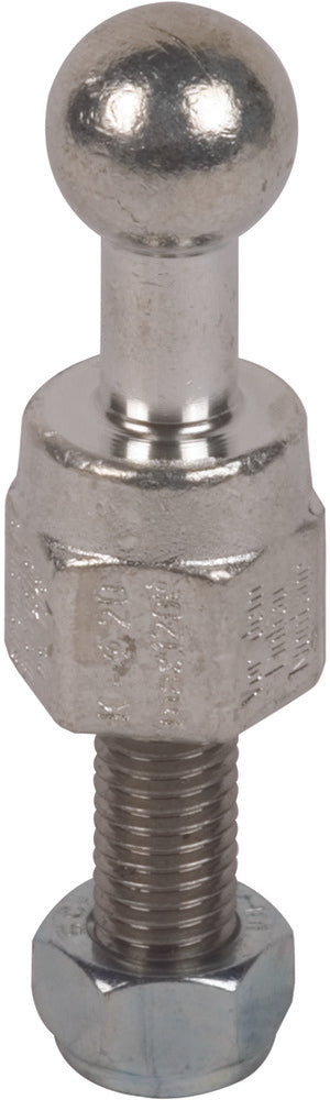 Feste Kugelspitze gerade M16x45mm Gewindebolzen und Mutter 25mm - 755645