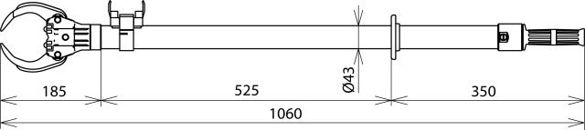 Dehn Sicherungszange gerade Un bis zu 36KV D 30-90mm L 1060mm - 765040