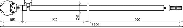 Dehn Gerade Sicherungszange L=1500mm Un bis zu 36kv - 765042