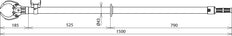 Dehn Gerade Sicherungszange L=1500mm Un bis zu 36kv - 765042