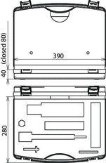 Dehn Kunststoffkoffer leer 395x295x105mm für Prüfkopf PHE III - 766036