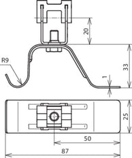 Dehn-Edelstahl-Dachleitungshalter 20mm mit Strebe - 206369 [2 Stück]
