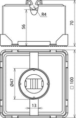 Dehn Dachkonditionierer-Halter für Flachdächer mit Block - 253015 [2 Stück]