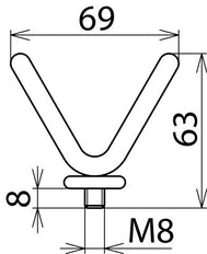 Dehn M8 G PHE Gabelförmige Elektrode für Aardingsmeter - 766924
