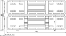 Dehn Kunststoffkoffer für PHE Spannungsprüfer 930x215x140mm - 766997