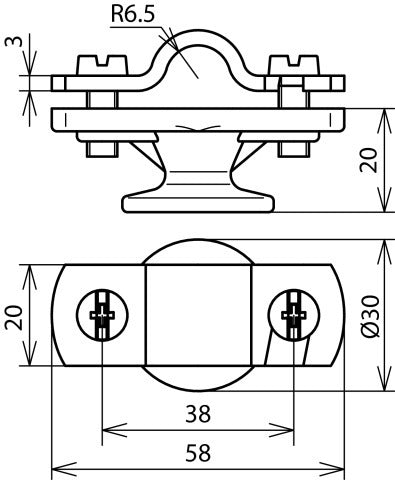 Dehn Conductor Holder With Flange For Rd 11-13mm - 275113 [2 pieces]