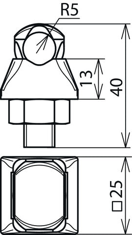 Dehn KS Verbinder Cu-RCB für Rd 6-10mm Einteilig - 301007