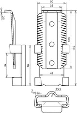 Dehn Wedge Connector For Concrete Foundation Rd 10mm - 308001