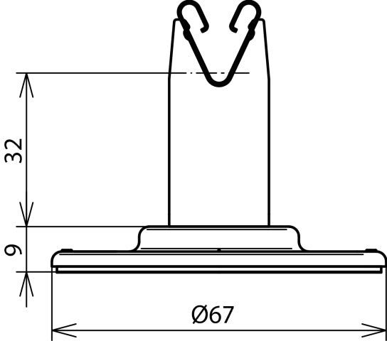 Dehn Dachleitungshalter Klebepad 32mm Edelstahl - 297120