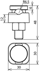Dehn M12 KS-Stecker für Rd 8-12,5mm einteilig - 300002