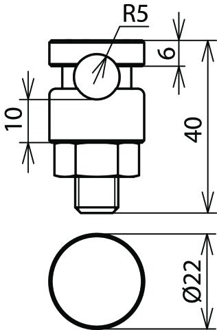 Dehn KS Connector Stainless Steel for Rod 6-10mm Single Unit - 301009
