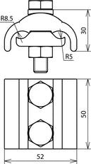 Dehn CU Parallel Connector for Different Diameters RD 5-16mm - 306101