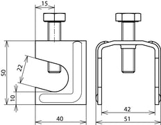Dehn-Verbindungsschelle für Bauwerksbewehrung - 308030 [2 Stück]