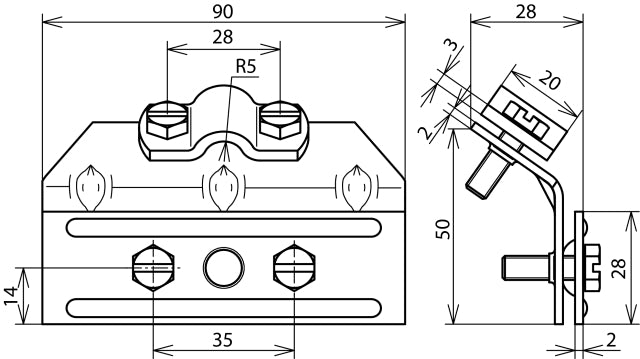 Dehn Schneefangklammer mit Klampe für Rd 7-10m Bereich 3-13mm - 343000