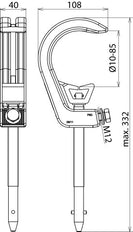 Dehn Phase Schraubzwinge D 10-85mm T-Stift Welle PK2 16 - 784085