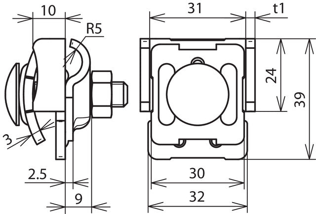 Dehn Cu Saddle Clamp With Clamping Frame 0.7-8mm Range - 365037
