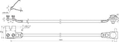 Dehn Sicherheitsseil-Anschluss-Set 16mm2 L 1000mm Cu - Öse D 8mm StSt - 365519