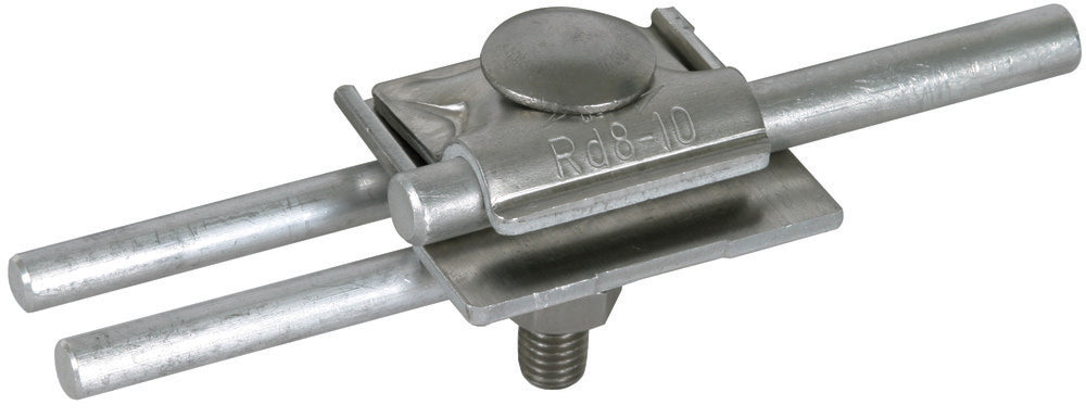 Dehn FS-Klemme Air-Term Stabschelle 10mm Al 2-fach Anschluss - 380110 [2 Stück]
