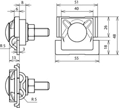 Dehn FS-Klemme Air-Term Stabschelle 10mm Al 2-fach Anschluss - 380110 [2 Stück]