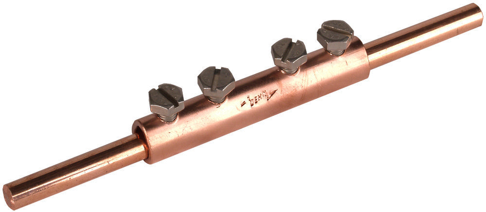 Dehn Kupfer-Verbindungshülse für 8mm Stange mit 4 M6x8mm Schrauben - 385207