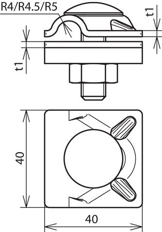 Dehn MV-Klemme AL mit Flachrundschraube 8-10mm - 390061