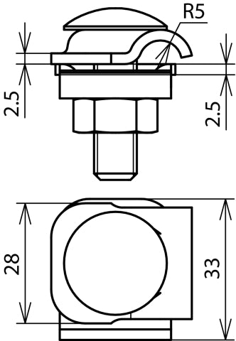 Dehn MMV Klemme Edelstahl für Stange 6-8MM mit Kreuzschlitzschraube - 390259