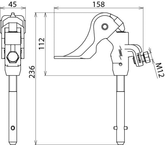 Dehn Phase Schraubzwinge D 4-30mm T Stiftwelle PK1 16-70mm2 - 784480
