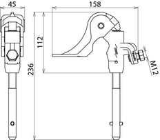 Dehn Phase Schraubzwinge D 4-30mm T Stiftwelle PK1 16-70mm2 - 784480