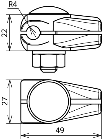 Dehn EST Connector ZDC 8mm With Truss Head Screw - 310008